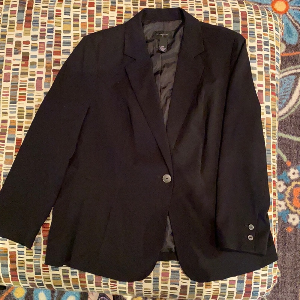 Investments II black suit jacket 20W
